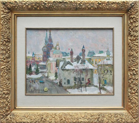 Тумаков Сергей Павлович. Старая Москва. Вид на Красную площадь из гостиницы «Россия»